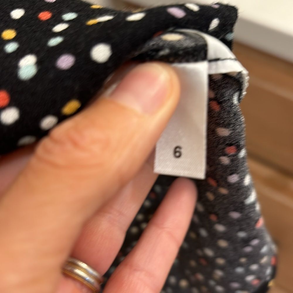 Reformation woman's black polka dot dress - Picture 7 of 12